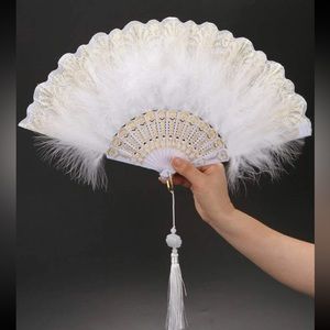 Bridal Feather Hand Fan